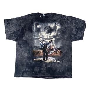 Tie Dye Horses Native American Storm T Shirt - Men's Size 3XL